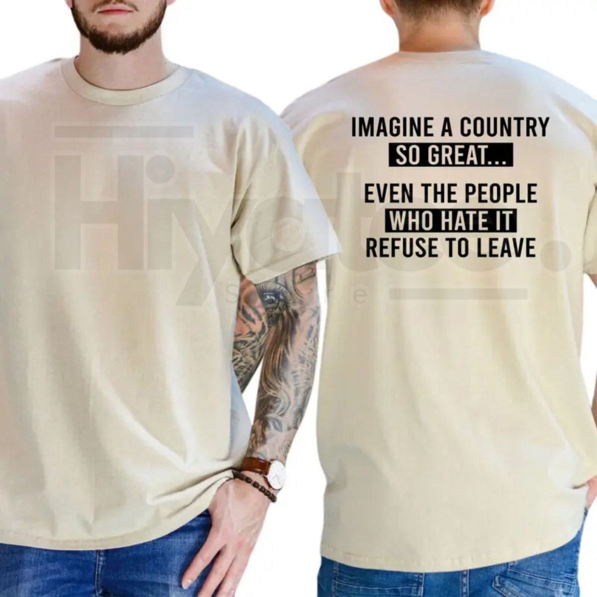 "Imagine A Country So Great" – Funny Patriotic Republican Men’s Top