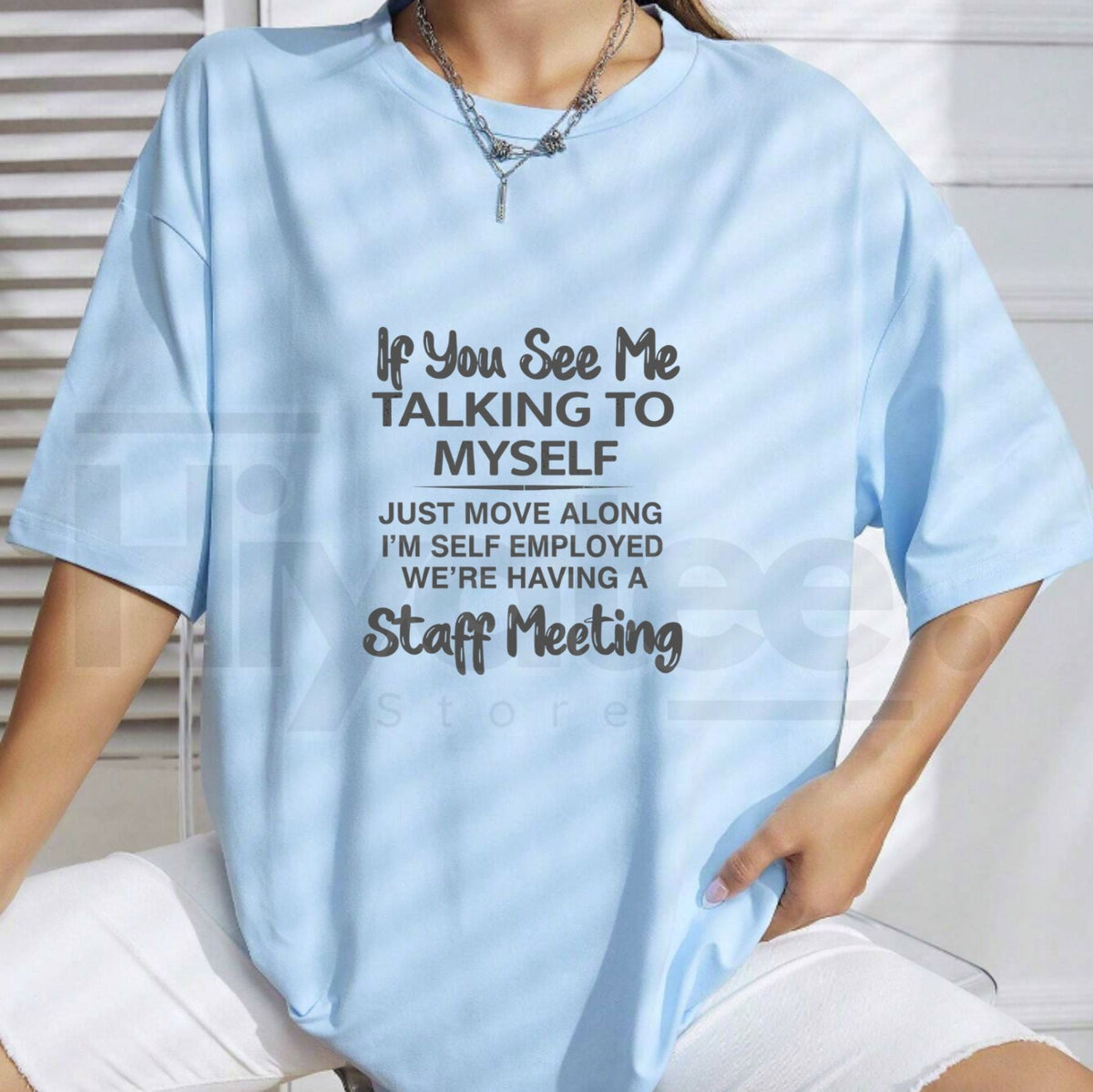 Plus Size "If You See Me Talking To Myself" – Funny Sarcastic Summer Outdoor Sports
