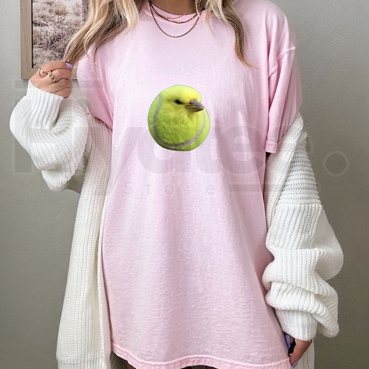 Silly Tennis Bird Meme – Brainrot Gen Z Graphic