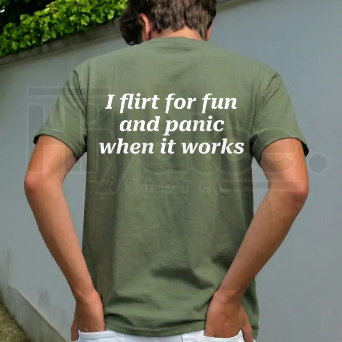 "I Flirt For Fun And Panic When It Works" Statement