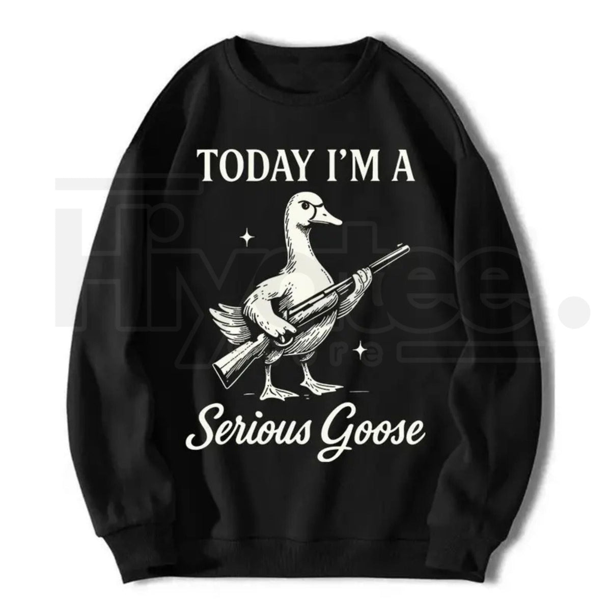 "Choose Violence" Serious Goose – Quirky Animal Art Funny Slogan Graphic