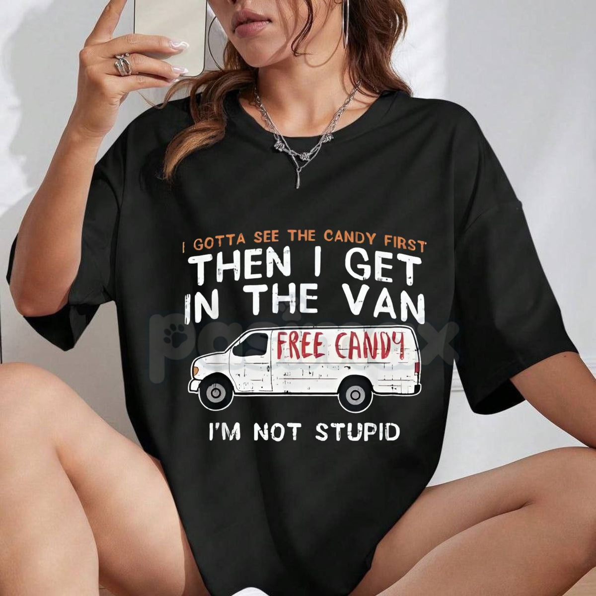 "I Gotta See The Candy First" Funny Dark Humor T-Shirt - Sarcastic Edgy Men's Graphic Tee, Dark Comedy Slogan Shirt, Funny Offensive Joke Apparel