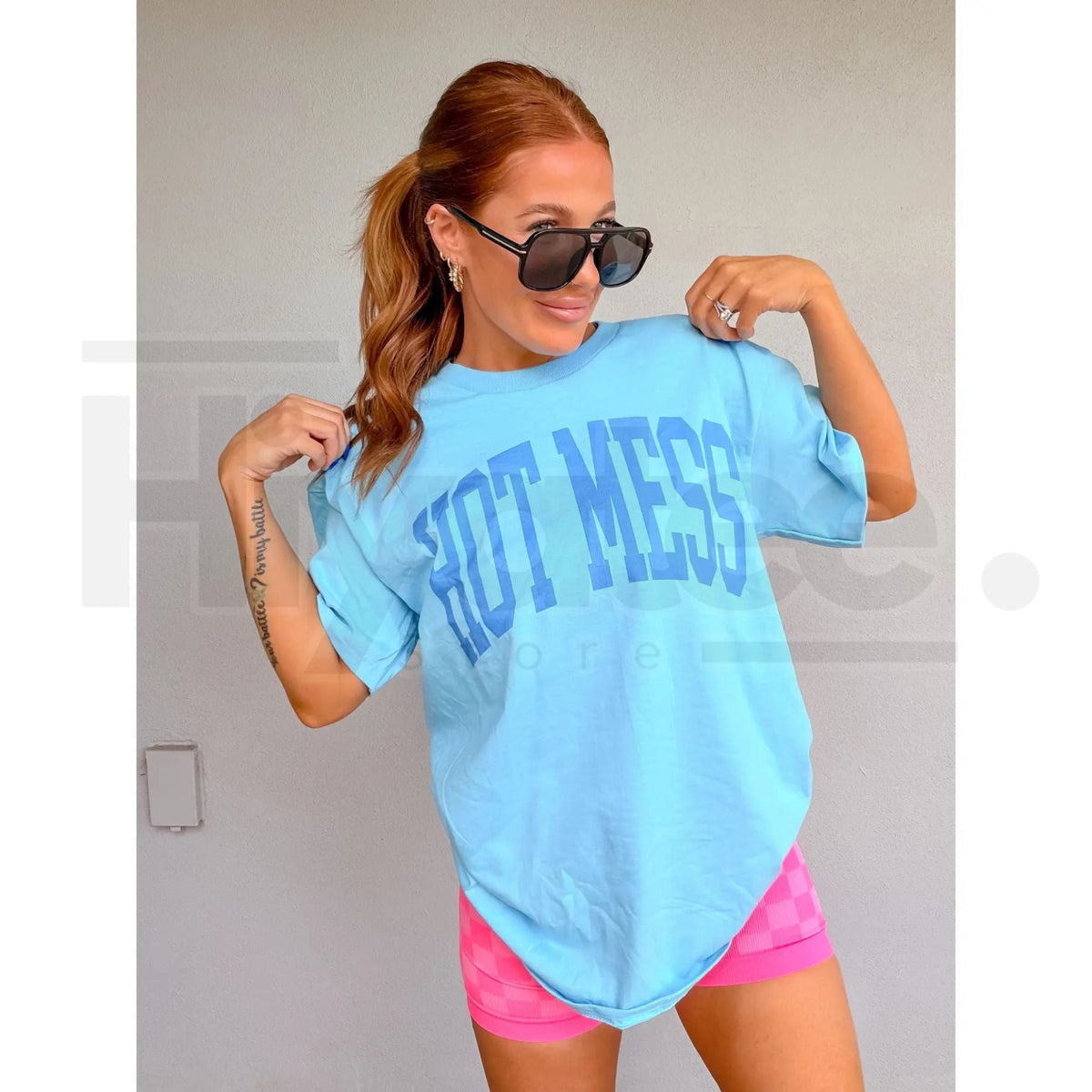 "Varsity Hot Mess" C.O.C – Trendy Collegiate Style Unisex Graphic Top