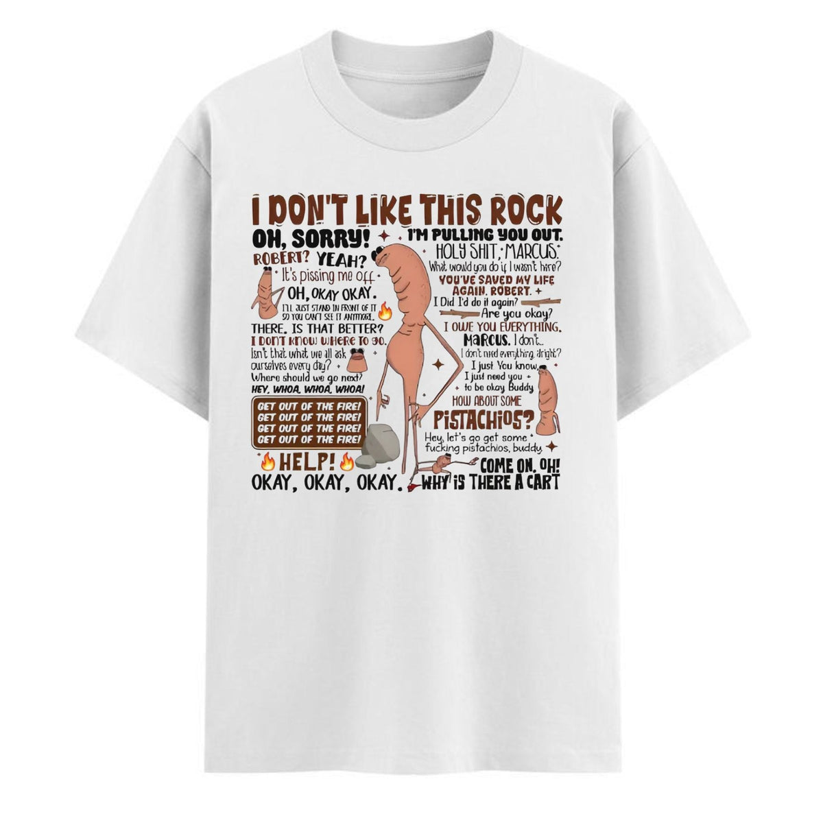 "I Don’t Like This Rock" T-Shirt - Marcus & Robert Graphic Tee, Funny Podcast Streetwear
