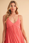 New Summer Ruched Plunge Comfortable Mini Cami Dress For Women – Flattering Fit with Plunging Neckline and Sculpted Design