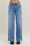 Judy Blue Mid Rise Retro Wide Leg Jeans