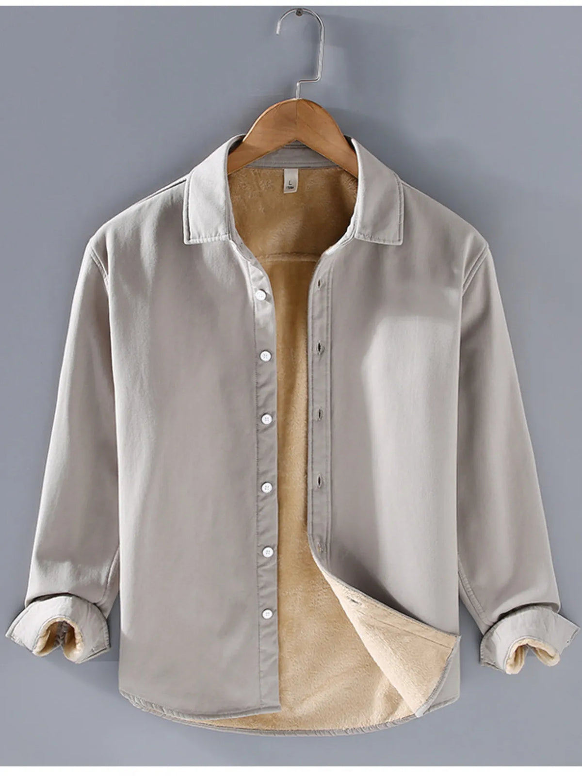 Men's Plus Size Button Up Long Sleeve Shirt