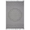 NAAR Guros Collection 8X10 Gray / White / Medallion Indoor / Outdoor Area Rug
