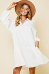 Johnny Collar Balloon Sleeve Mini Dress For Women – Trendy, Fluttering, Fashion-Forward & Chic Statement Dress