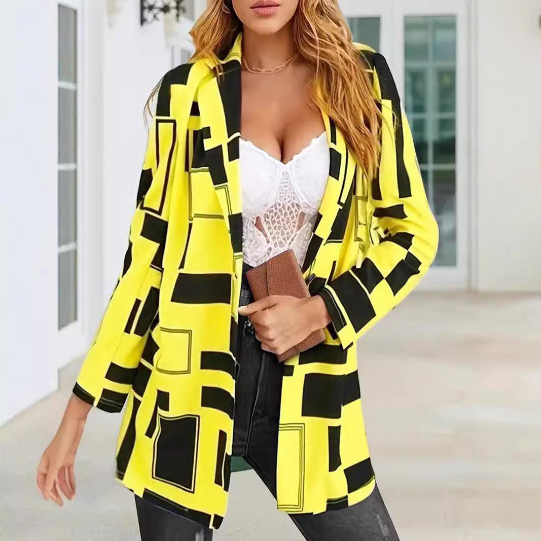 Polyester Jacket Women's Long Sleeve Personality (See size chart where applicable)
