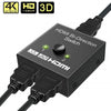 4K HDMI Switch Splitter 2 Ports Bi-Directional HDMI Switch 2 Port Display Selector Switcher Splitter Supports Ultra HD 4K 1080P 3D HDR For HDTV Gaming