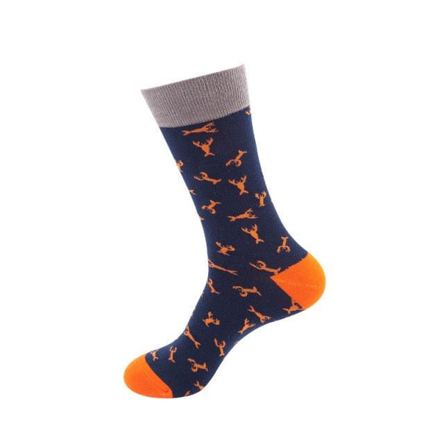 Women's Colorful Cotton Socks Fruits Banana Avocado Lemon Egg Cookie Donuts Food Happy Color Socks