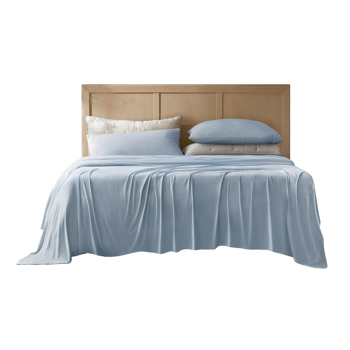4-Piece Queen Stretch Jersey Sheet Set,Blue