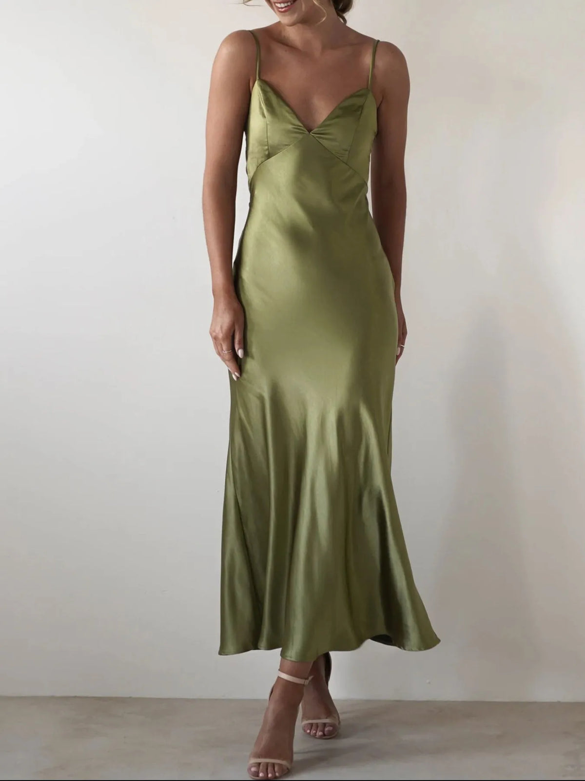 Satin Backless Cami Dress (See size chart where applicable)