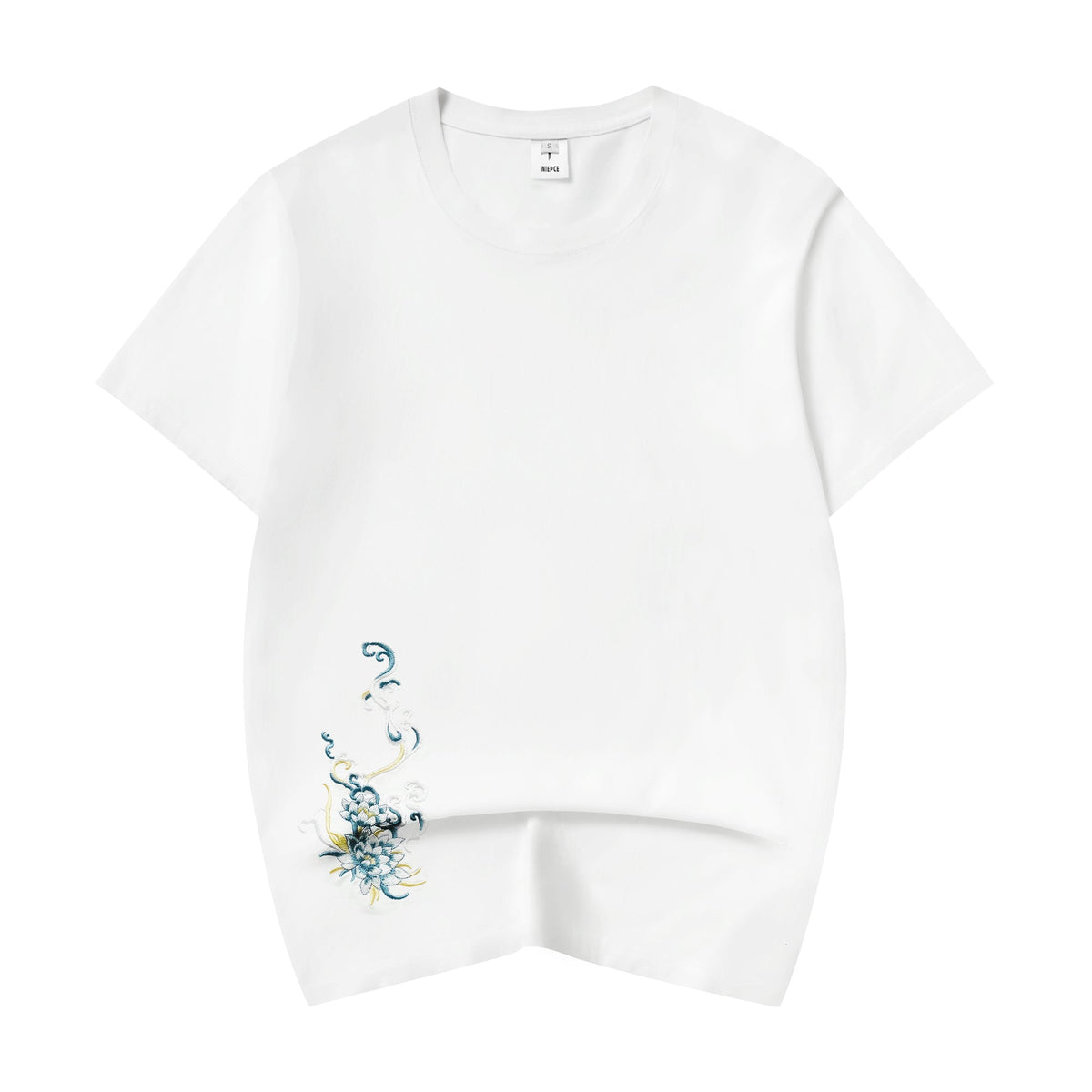 ET517 Blue Kirin Embroidered Tee