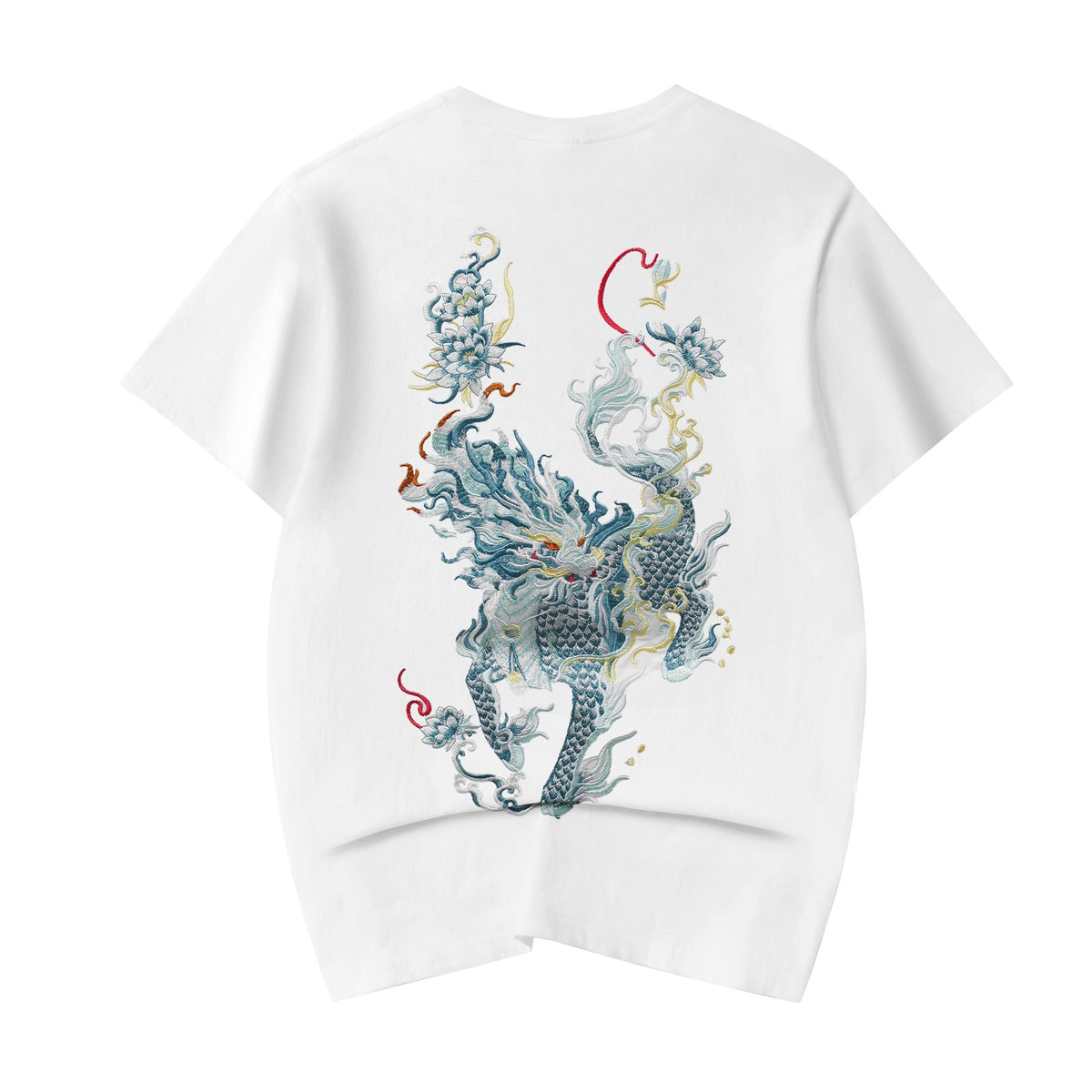 ET517 Blue Kirin Embroidered Tee