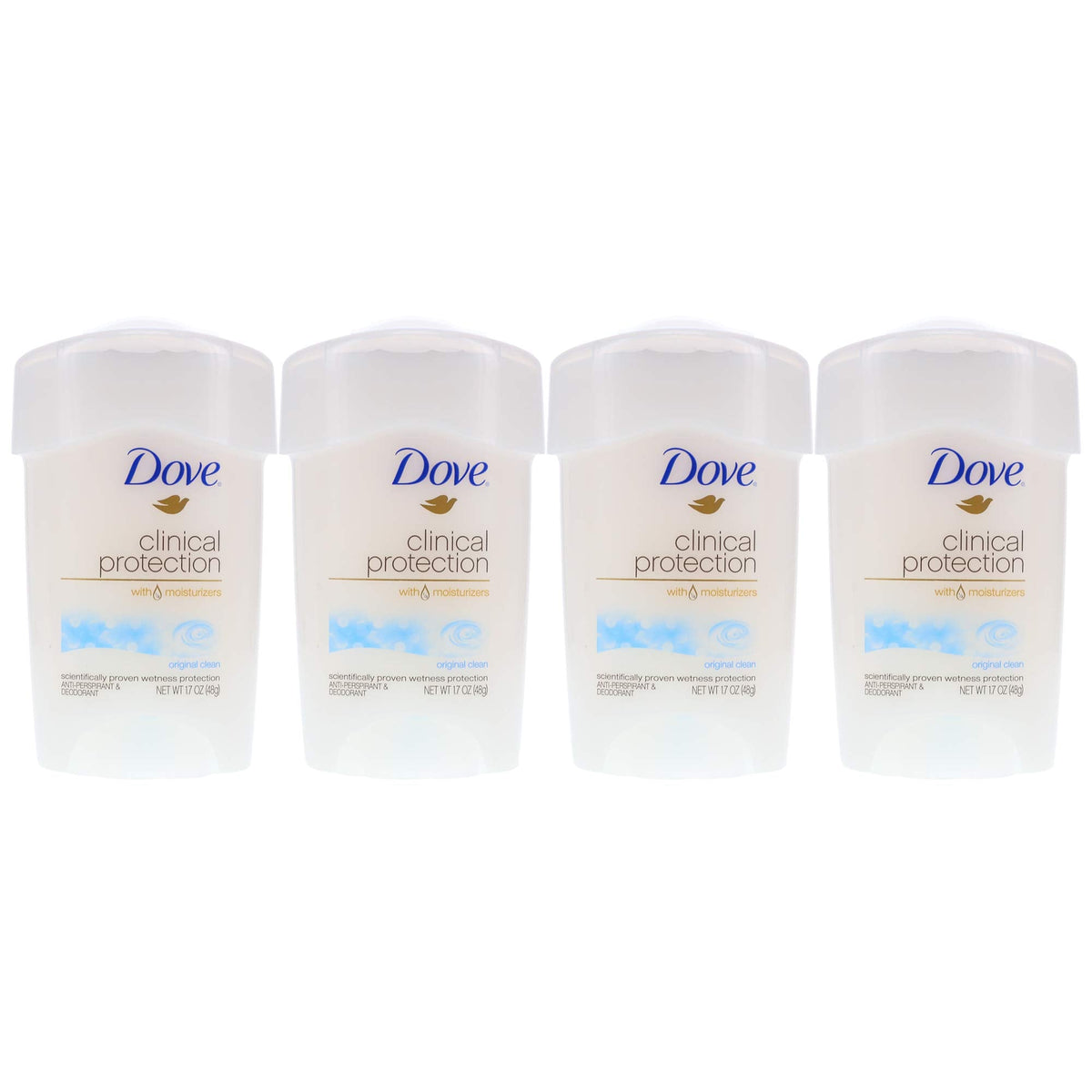 Dove Clinial Protection Deodorant Original Clean 1.7 oz (4 Pack) (Bundle)