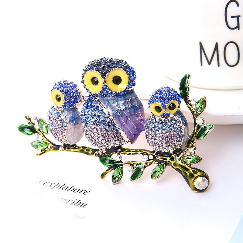 Cute Owl Shaped Fashion Brooch