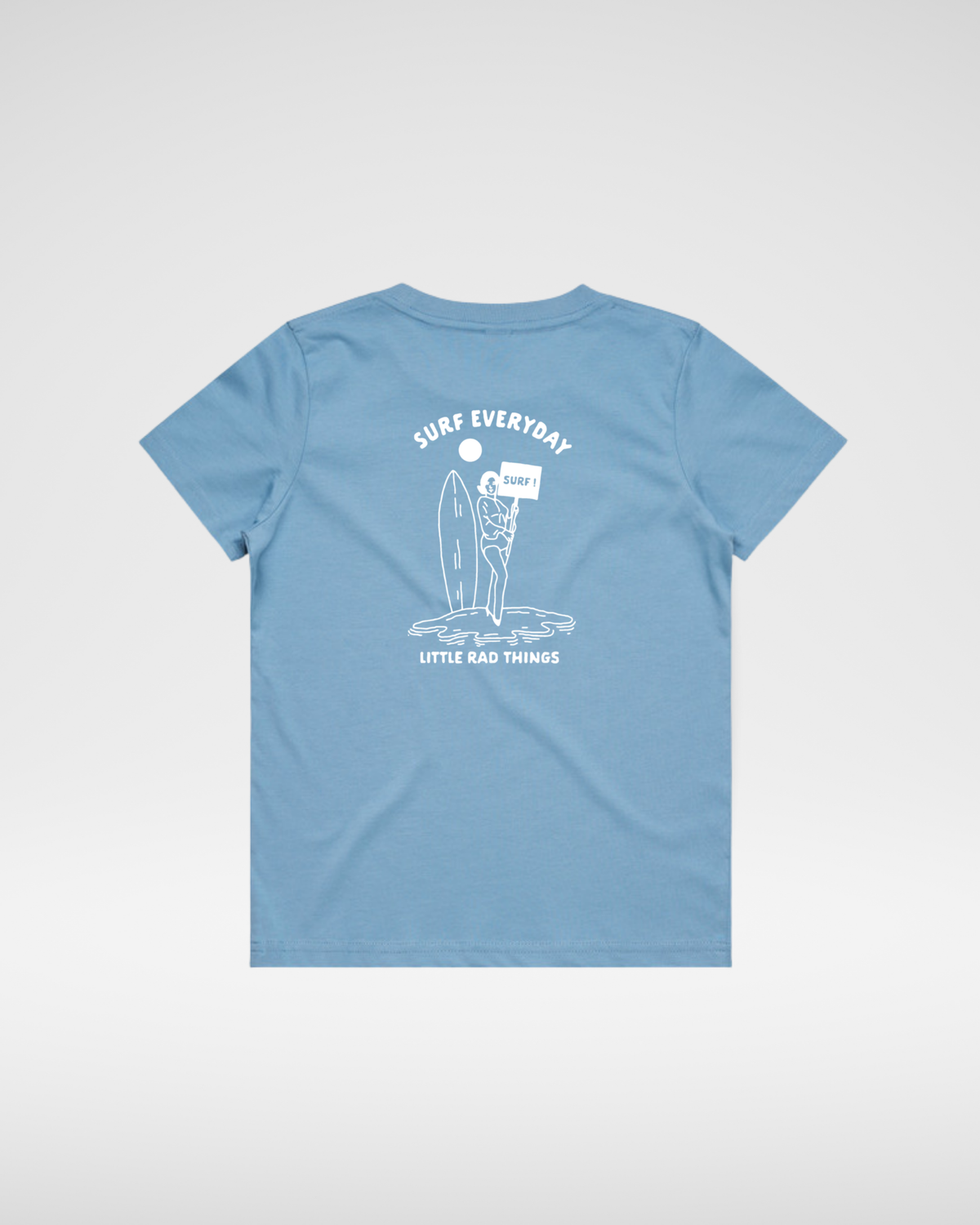 SURFS UP GIRL TEE - CLOUD BLUE