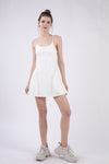 Mesh Detail Tennis Mini Active Dress with Shorts Inside – Mesh Active Dress, Tennis Mini Dress, Sporty Mesh Dress, Breathable Activewear, Comfortable Tennis Dress, Sporty Dress with Shorts, Chic Active Dress