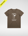 SURFS UP GIRL TEE - BROWN (FRONT ONLY)