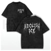 Abolish ICE Vintage Washed T-Shirt – Bold Slogan Graphic Heavy Cotton Streetwear Tee