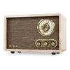 Victrola Retro Wood Bluetooth Radio with Built-in Speakers Elegant & Vintage Design Rotary AM/FM Tuning Dial Wireless Streaming Natural