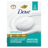 Dove Beauty Bar Soap Sensitive 2 Count for Sensitive Skin Fragrance Free and Hypoallergenic 3.75 oz