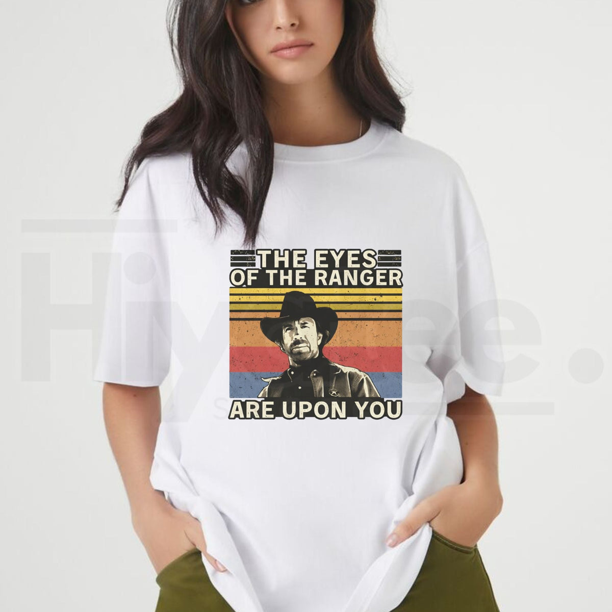 "The Eyes Of The Ranger" – Bold Quote Typography Retro Action Top