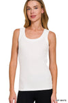 Zenana Melange Rib Tank Top