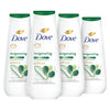 Dove Body Wash Invigorating With Aloe & Eucalyptus 4 Count For Dry Skin Refreshes and Invigorates Skin 20 oz