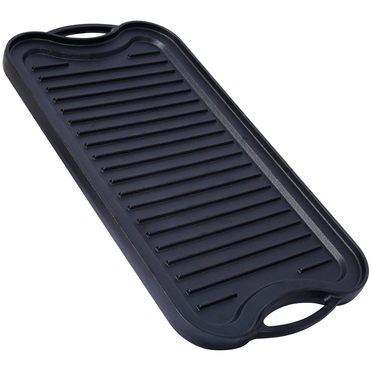 Pre-Seasoned Cast Iron Reversible Rectangular Grill/Griddle, Black,20inch x 10inch