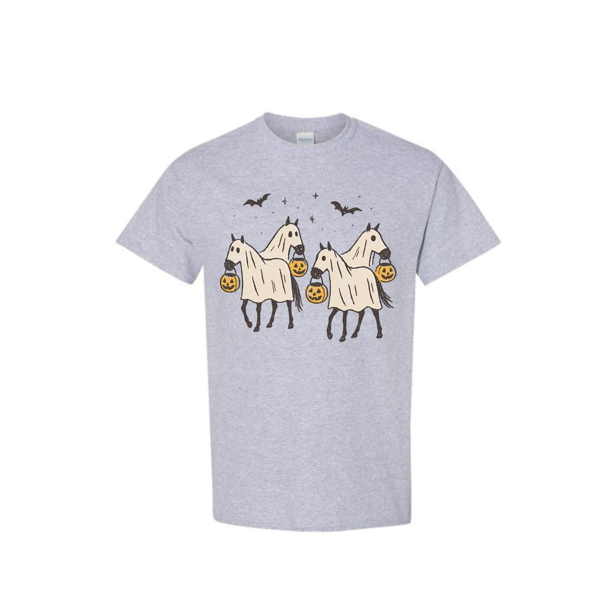 "Night-Mare" Unisex Tee - Creepy Horse Print, Dark Humor Cotton Shirt