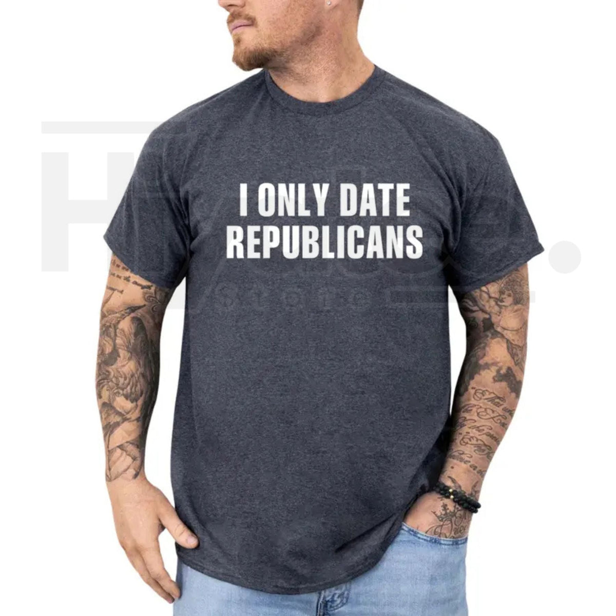 "I Only Date Republicans" – Funny Political Sarcastic Graphic Top