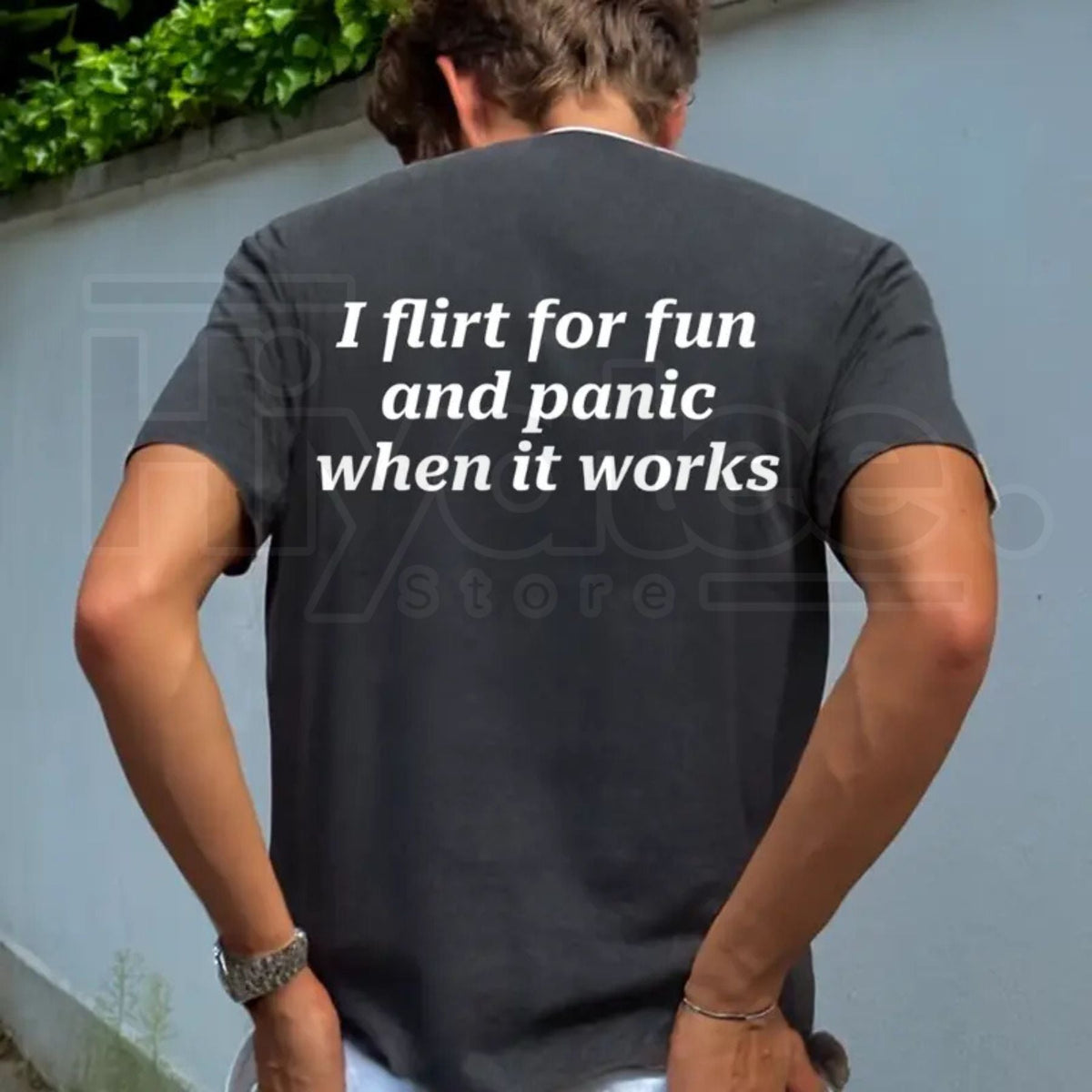 "I Flirt For Fun And Panic When It Works" Statement