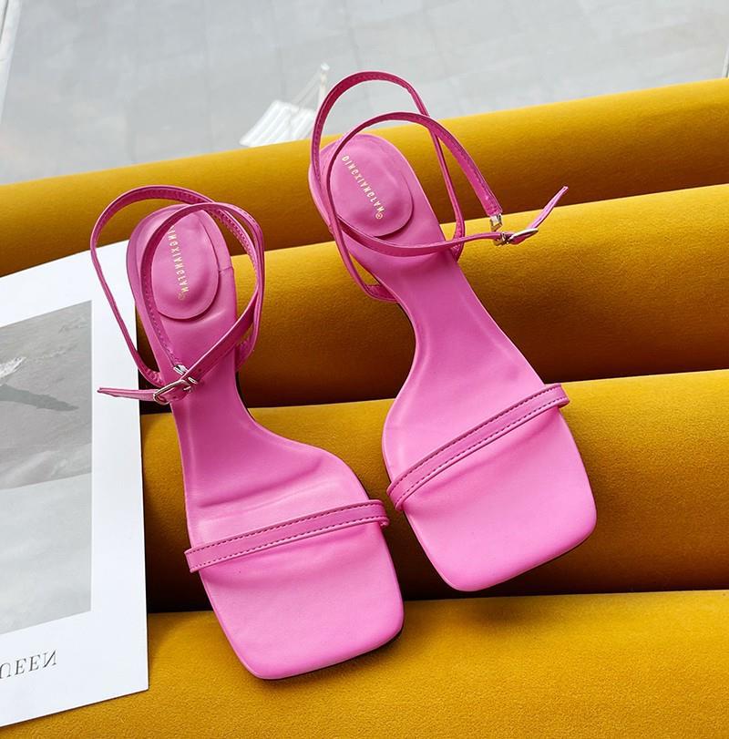 Colorful Women Sandals Slides Slippers Square Open Toe Slip On Thin Mid Heels Pumps Casual Narrow Band Open Toe Sandals Flip Flops Slip On Fashion Dress Heels Back High Heel Slide Slipper
