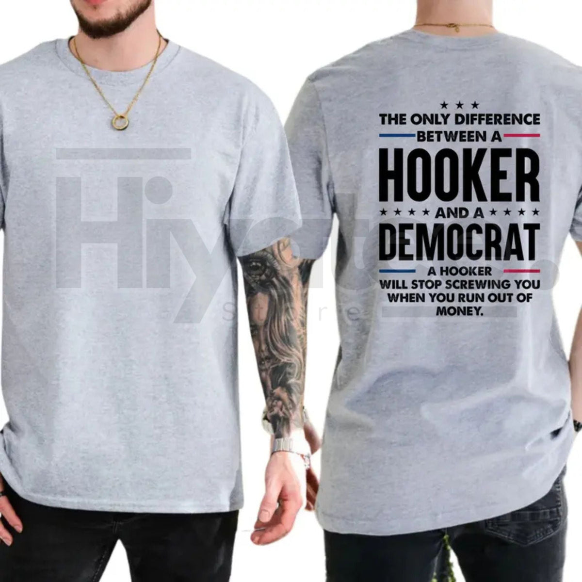 "The Only Difference" – Bold Sarcastic Political Parody Unisex Top