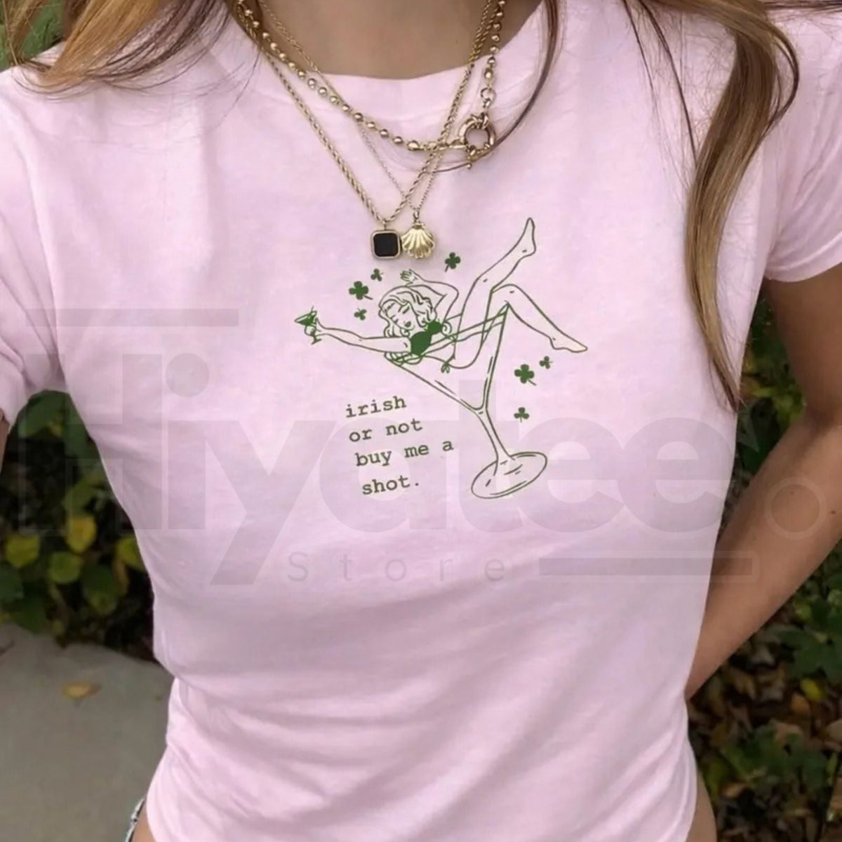 Saint Patrick’s Day Baby Tee – Funny Irish Drinking Shirt for Girls, Retro St. Paddy Party Top for Women