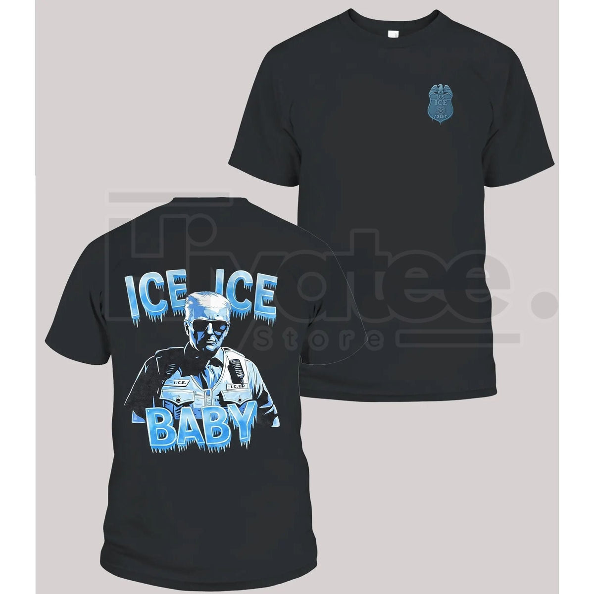 "Ice Ice Baby" Trump Graphic T-Shirt – Trending Unisex Political Parody Tee