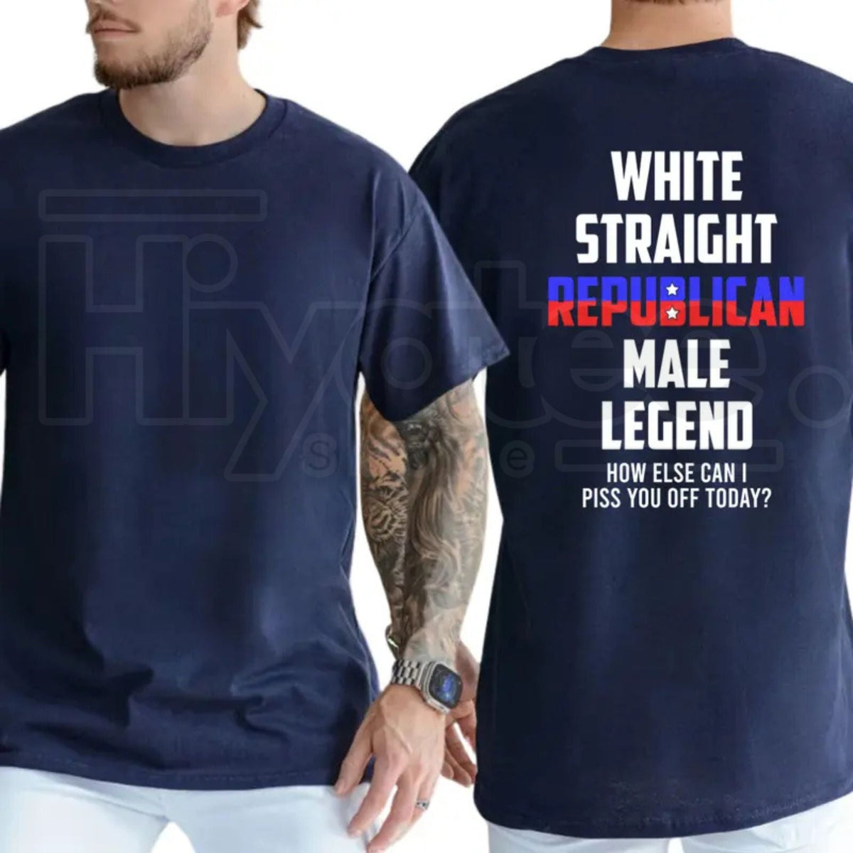 "White Straight Republican Male Legend" – Funny Political Men’s Top