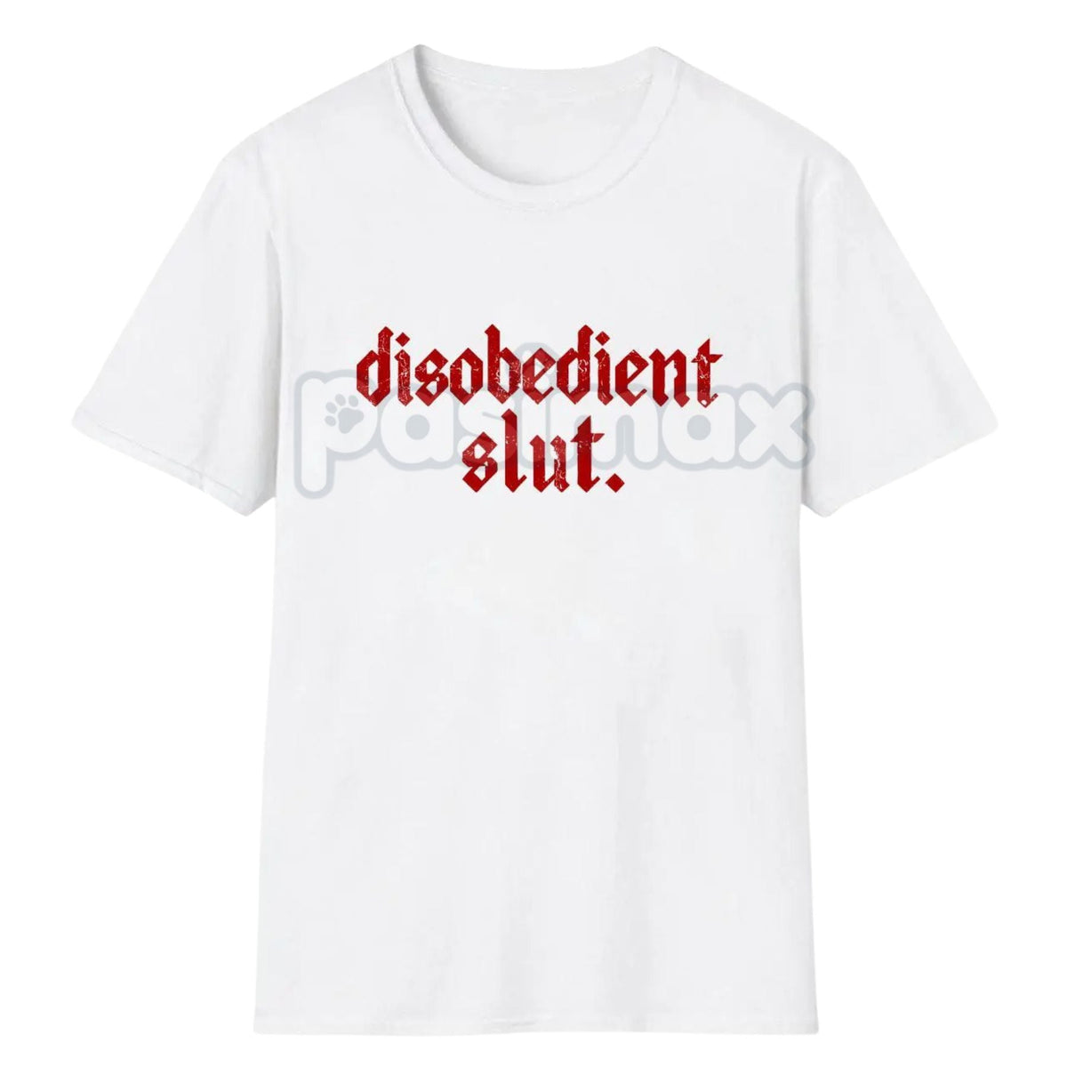 Rebellious Attitude Graphic Tee - Bold Gothic Letter Print Shirt, Unisex Edgy Aesthetic Apparel, Dark Aesthetic Streetwear