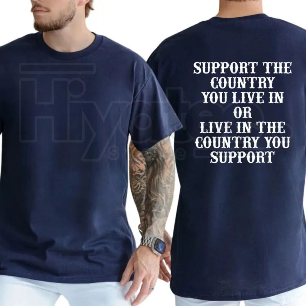 "Support The Country You Live In" – Patriotic Unisex Graphic Top