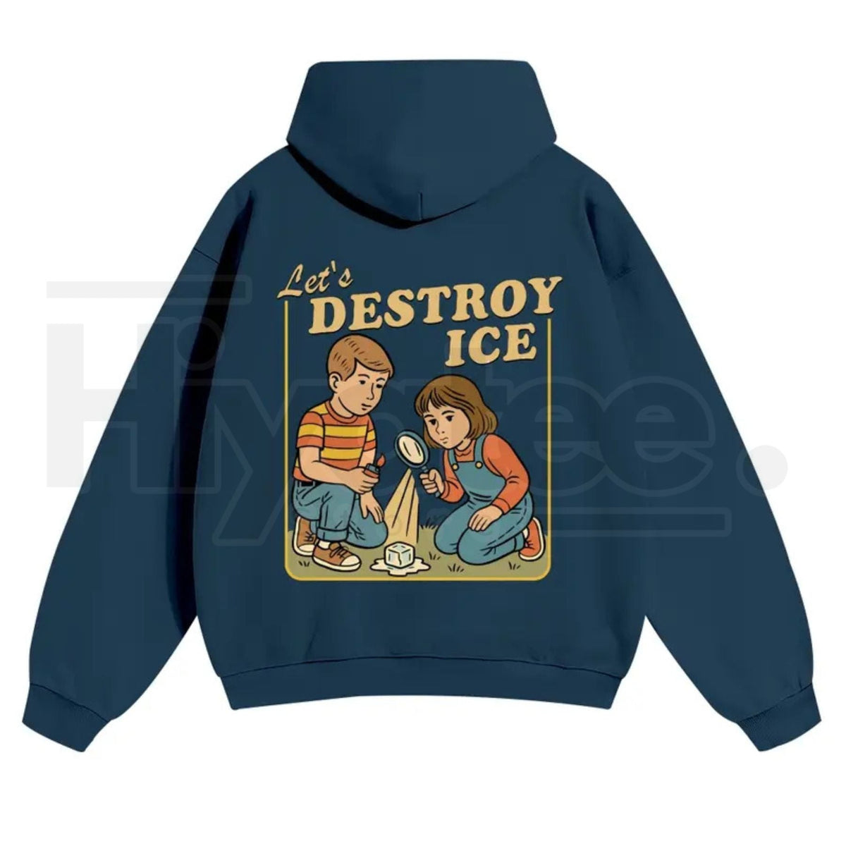 Unisex "Destroy ICE" Hoodie – Satirical Political Graphic Streetwear
