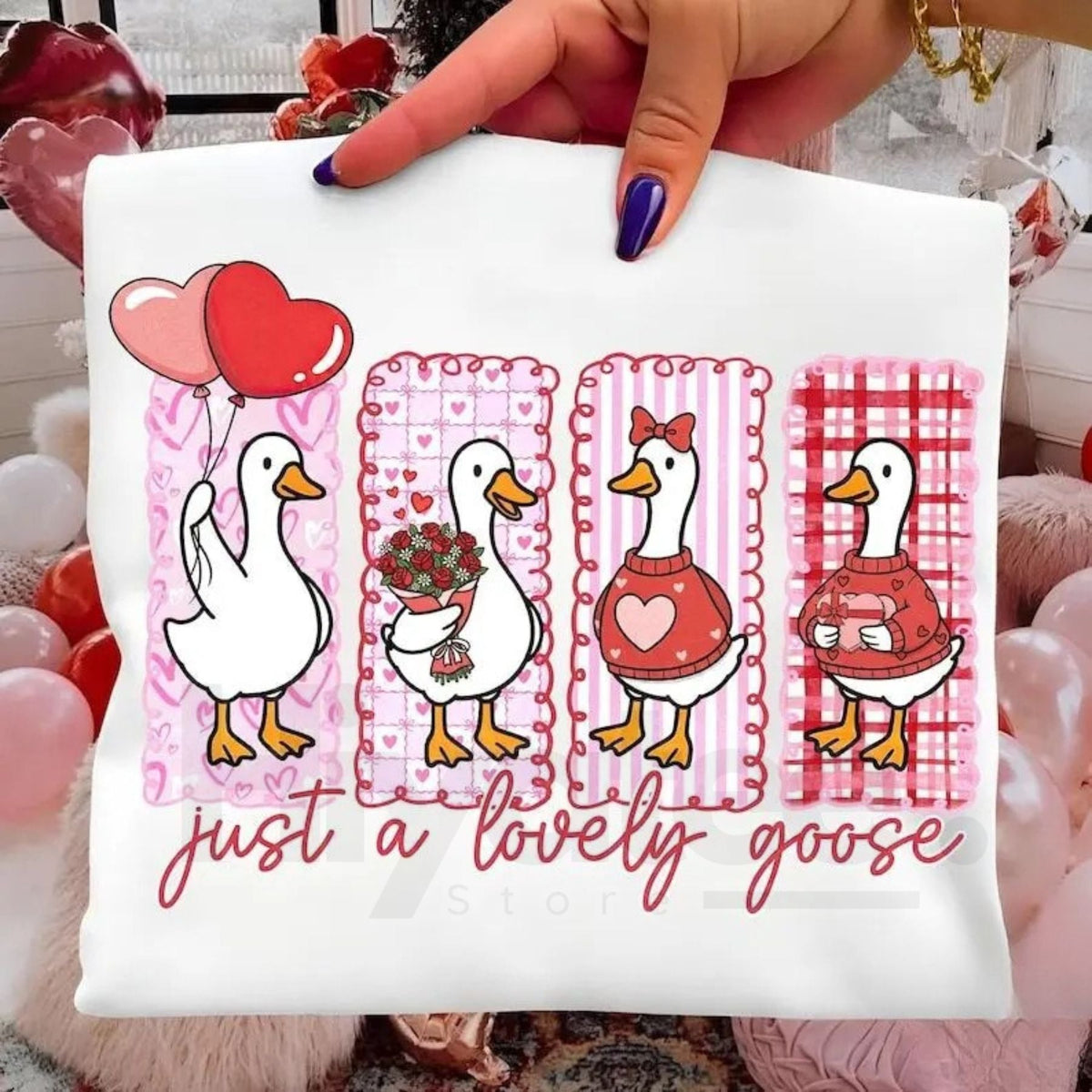 "Silly Goose" Valentine's T-Shirt – Cute Coquette Goose Valentine Unisex Tee