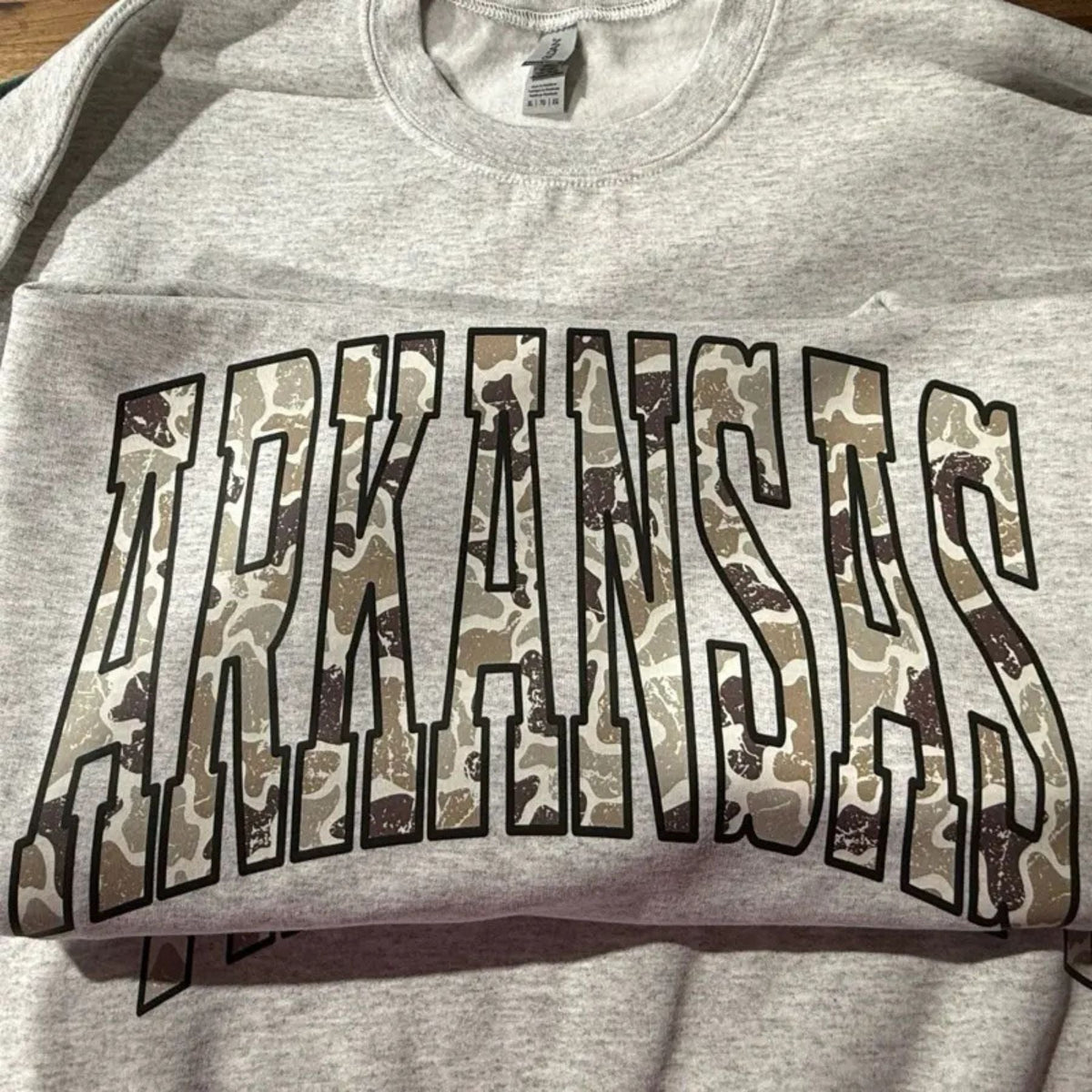 Camo State Sweatshirt – Unisex Camouflage State Pride Crewneck