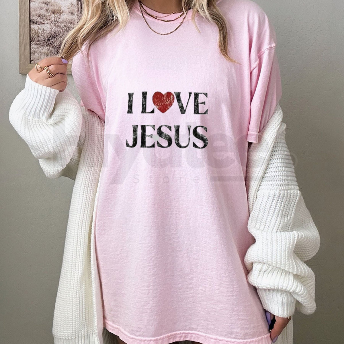 Vintage "I Love Jesus" Classic T-Shirt – Retro Streetwear Letter Print Tee