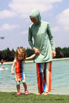 Lycra Green Kids Swimsuit K2210