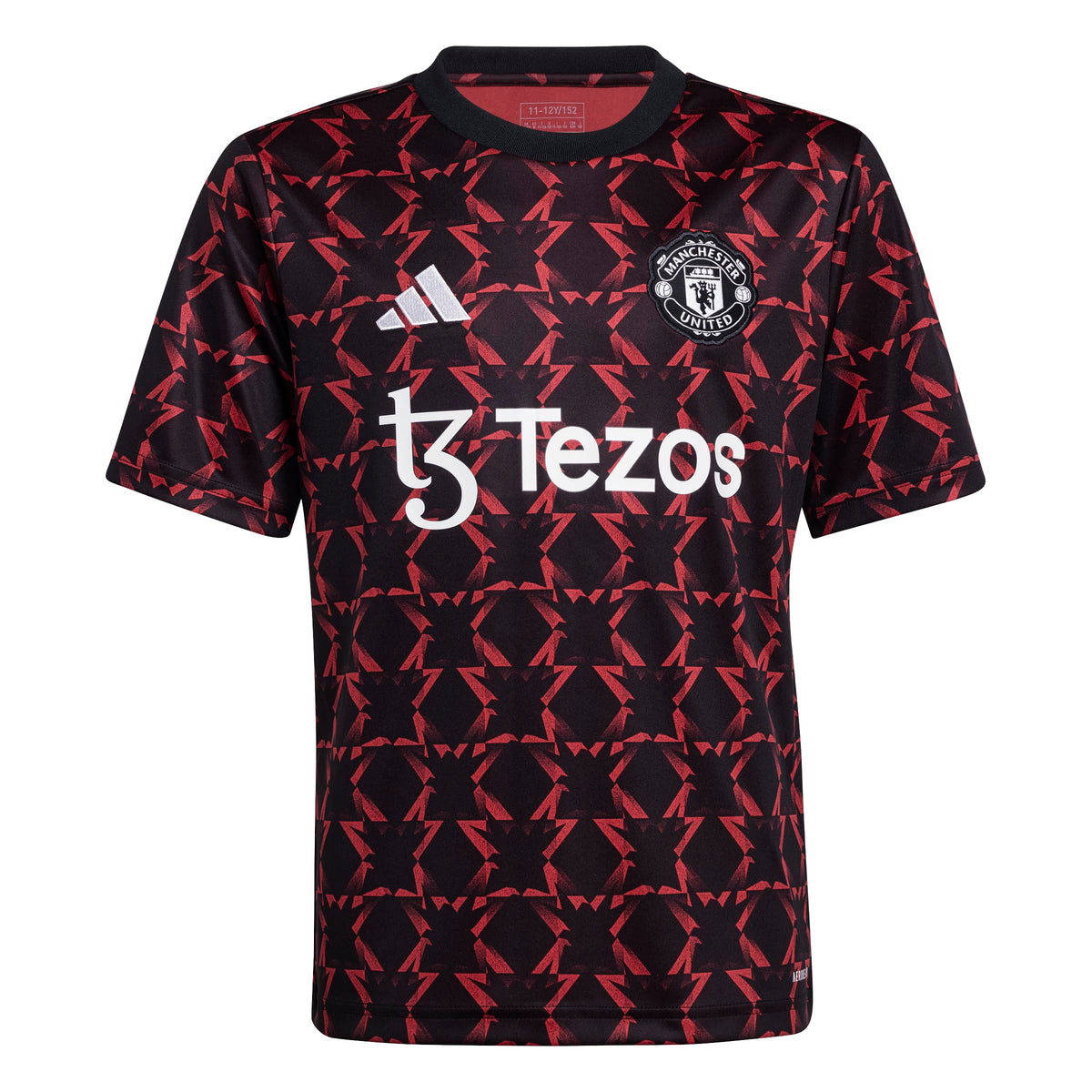 adidas Boys Manchester United Pre-Match Jersey Black/MUFC Red Medium
