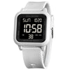 zolohoni Square Mens Digital Watch Big Numbers Dial Large Face Waterproof LED Watches with Alarm Date Stopwatch
