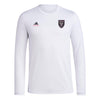 adidas Mens CF Long Sleeve Pre-Game T-Shirt White/Club Inter De Futbol Miami 3X-Large